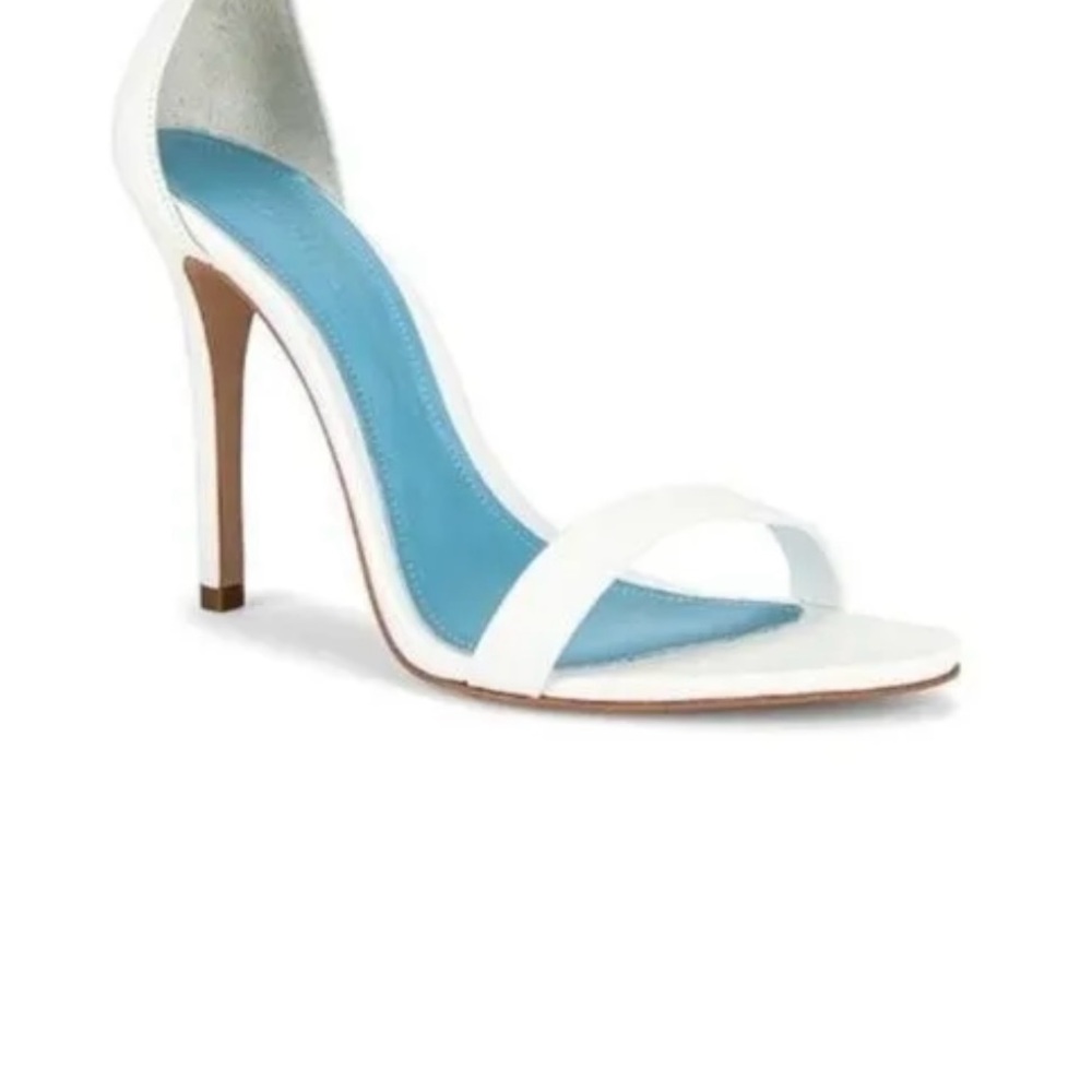 Schutz Cadey-Lee Heel in White. White Stiletto Sandals